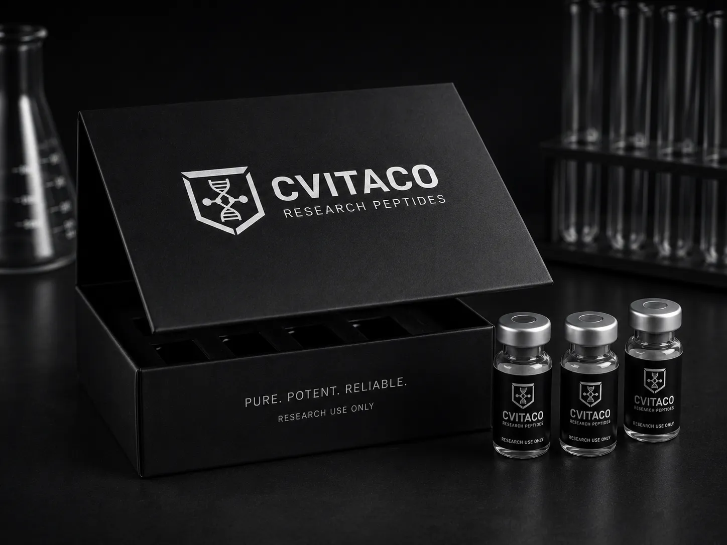 CVITACO laboratory research peptide vials